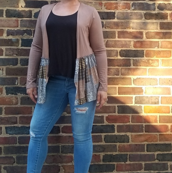 RELISTED HP! Papermoon Mocha patchwork cardigan - Picture 6 of 6